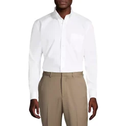 School Uniform Men's Long Sleeve Buttondown No Iron Broadcloth Shirt