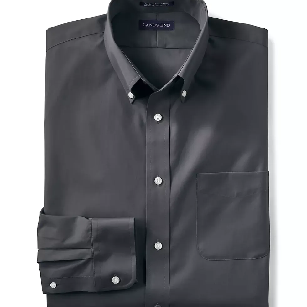 School Uniform Men's Long Sleeve Buttondown No Iron Broadcloth Shirt