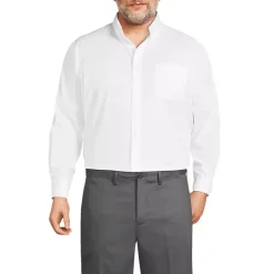 School Uniform Men's Long Sleeve Buttondown No Iron Broadcloth Shirt
