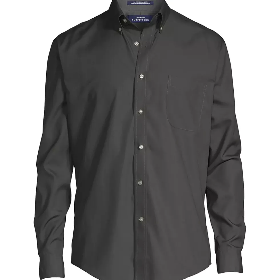 School Uniform Men's Long Sleeve Buttondown No Iron Broadcloth Shirt