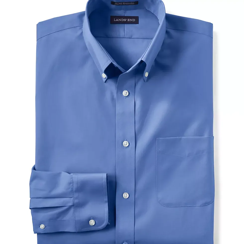 School Uniform Men's Long Sleeve Buttondown No Iron Broadcloth Shirt
