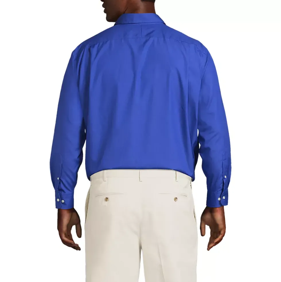 School Uniform Men's Long Sleeve Buttondown No Iron Broadcloth Shirt