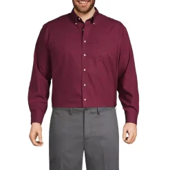 School Uniform Men's Long Sleeve Buttondown No Iron Broadcloth Shirt