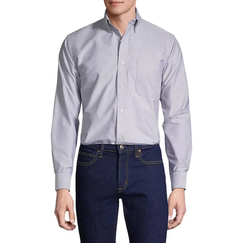 School Uniform Men's Long Sleeve Buttondown Oxford Shirt