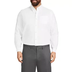 School Uniform Men's Long Sleeve Buttondown Oxford Shirt