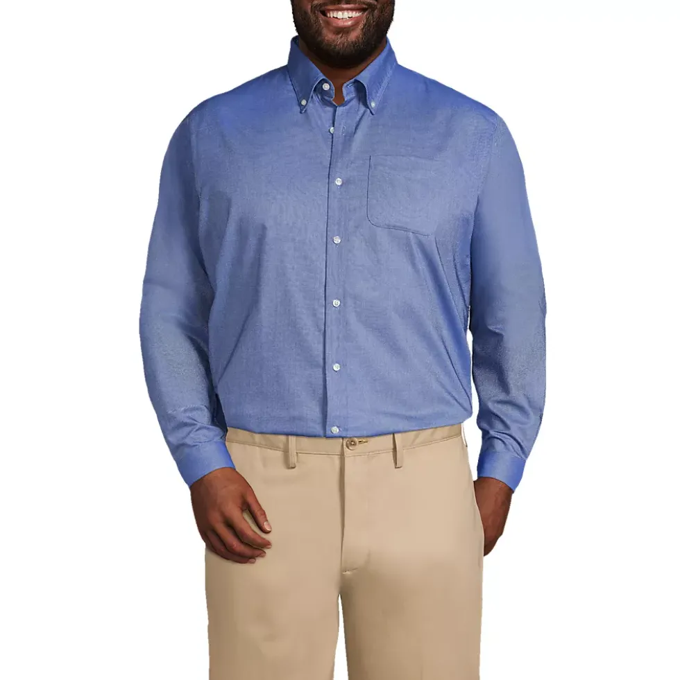 School Uniform Men's Long Sleeve Buttondown Oxford Shirt