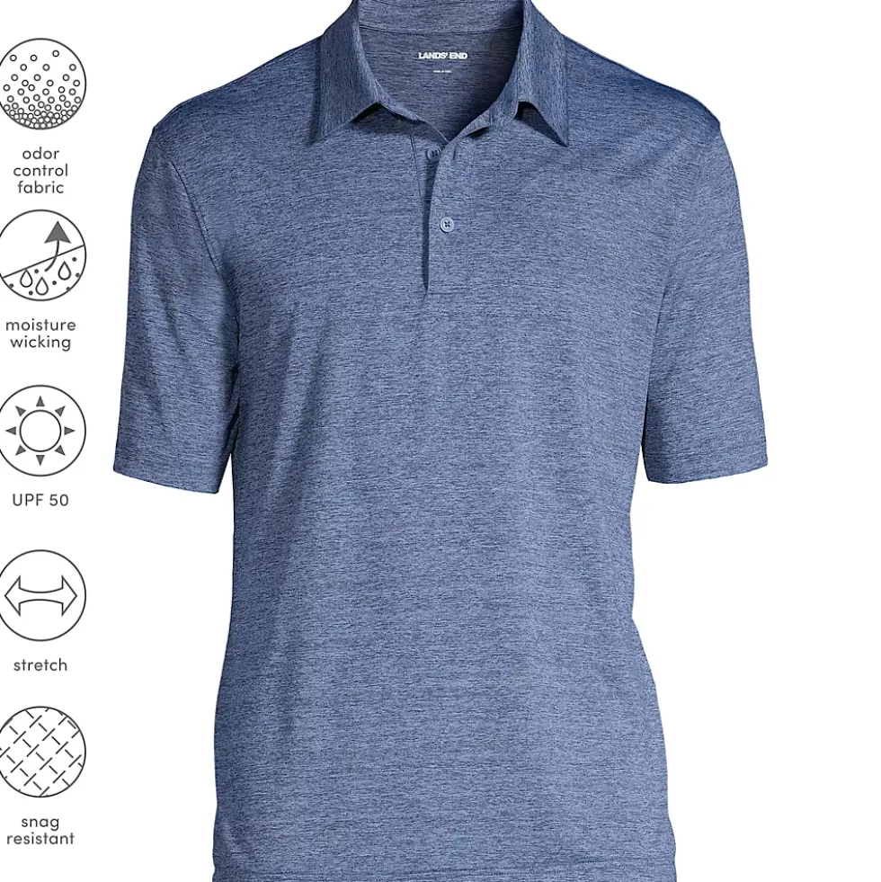 School Uniform Men's Rapid Dry Space Dye Polo Shirt