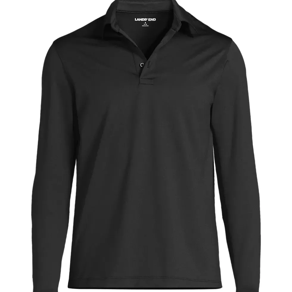 School Uniform Men's Rapid Dry Long Sleeve Modern Fit Polo