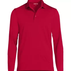 School Uniform Men's Rapid Dry Long Sleeve Modern Fit Polo