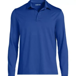 School Uniform Men's Rapid Dry Long Sleeve Modern Fit Polo