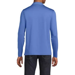 School Uniform Men's Rapid Dry Long Sleeve Modern Fit Polo