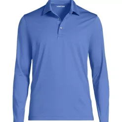 School Uniform Men's Rapid Dry Long Sleeve Modern Fit Polo