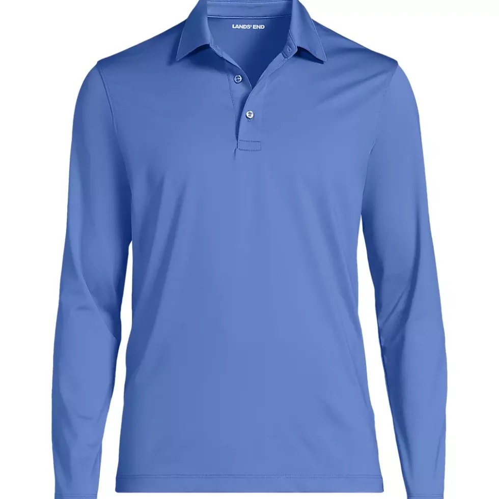 School Uniform Men's Rapid Dry Long Sleeve Modern Fit Polo