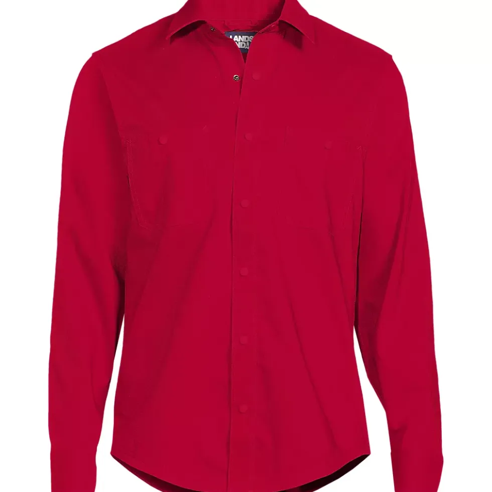 School Uniform Men's Ripstop Long Sleeve Utility Work Shirt