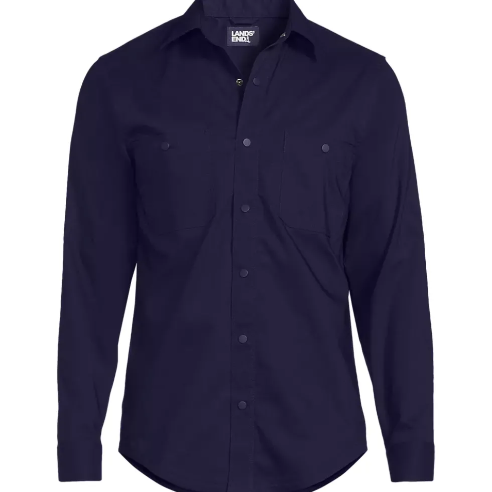 School Uniform Men's Ripstop Long Sleeve Utility Work Shirt