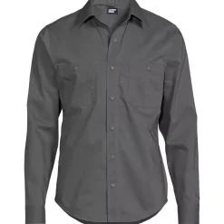 School Uniform Men's Ripstop Long Sleeve Utility Work Shirt