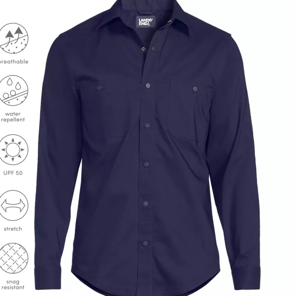 School Uniform Men's Ripstop Long Sleeve Utility Work Shirt