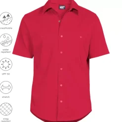 School Uniform Men's Ripstop Short Sleeve Utility Work Shirt