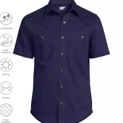 School Uniform Men's Ripstop Short Sleeve Utility Work Shirt