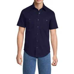 School Uniform Men's Ripstop Short Sleeve Utility Work Shirt