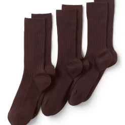 School Uniform Men's Seamless Toe Cotton Rib Dress Socks 3 Pack