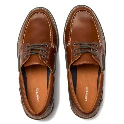 School Uniform Men's Seaport Leather Lace Up Boat Shoes