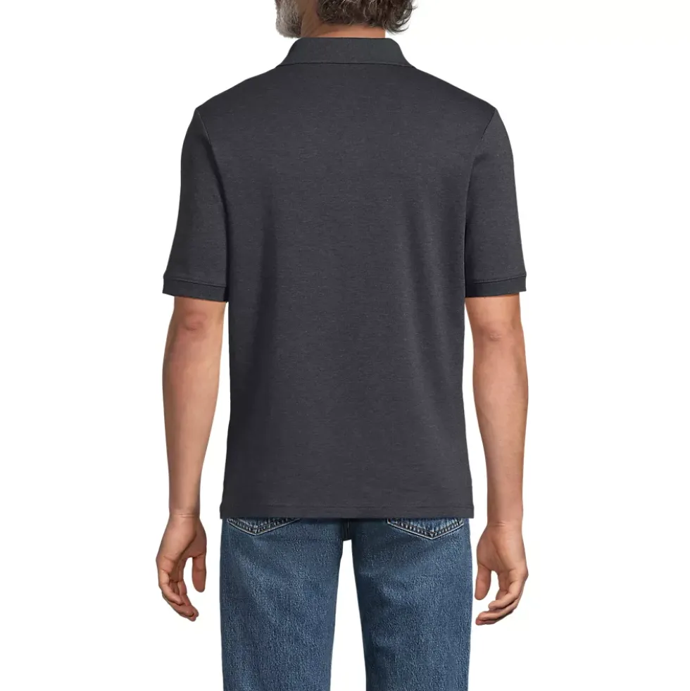 School Uniform Men's Short Sleeve Cotton Supima Polo Shirt