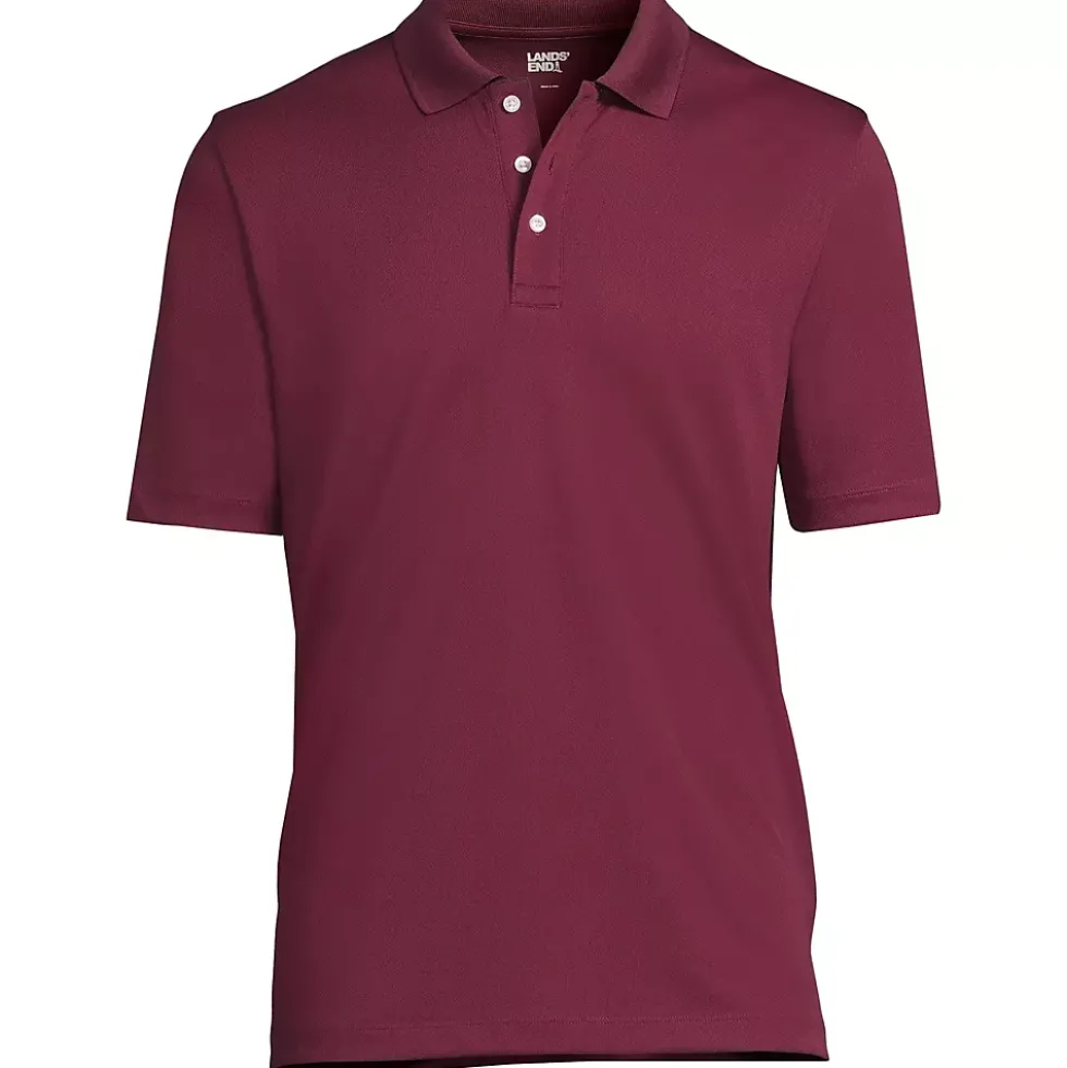 School Uniform Men's Short Sleeve Solid Active Polo Shirt