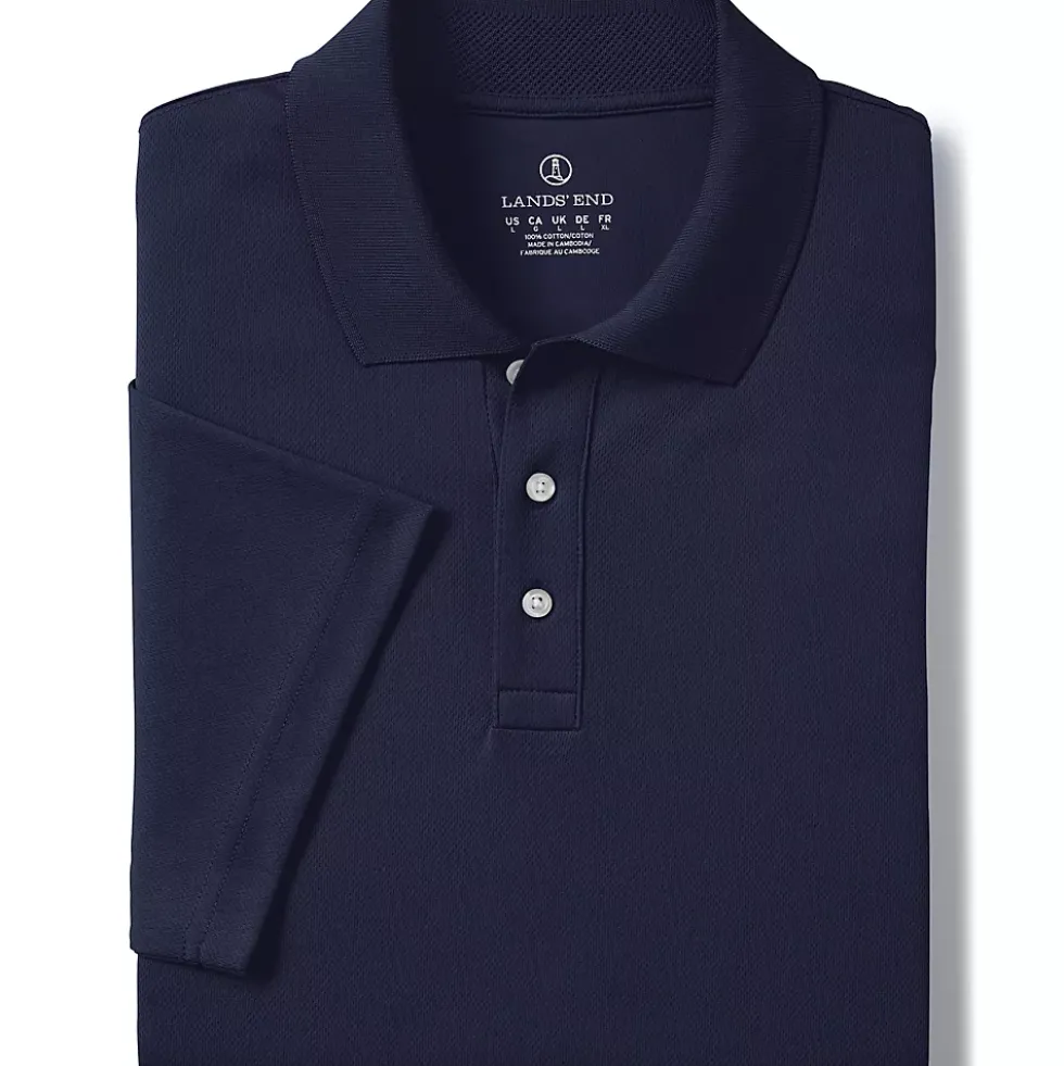 School Uniform Men's Short Sleeve Solid Active Polo Shirt