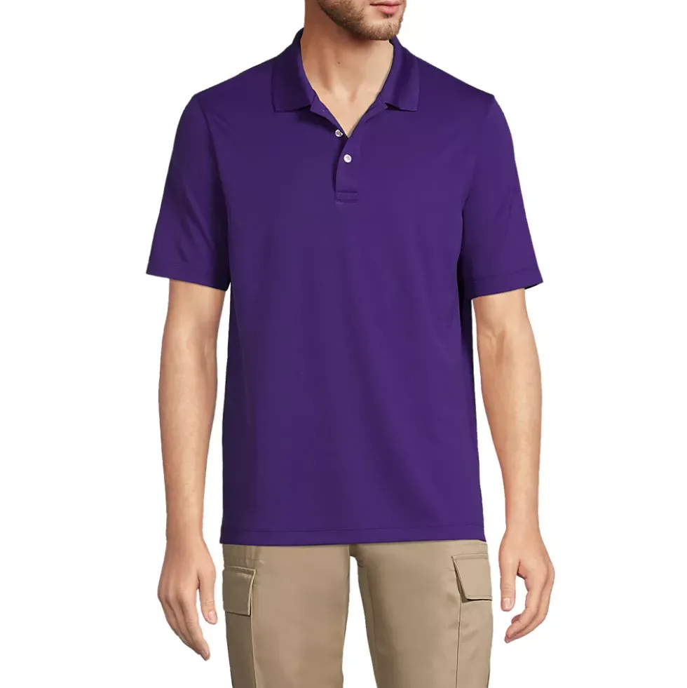 School Uniform Men's Short Sleeve Solid Active Polo Shirt