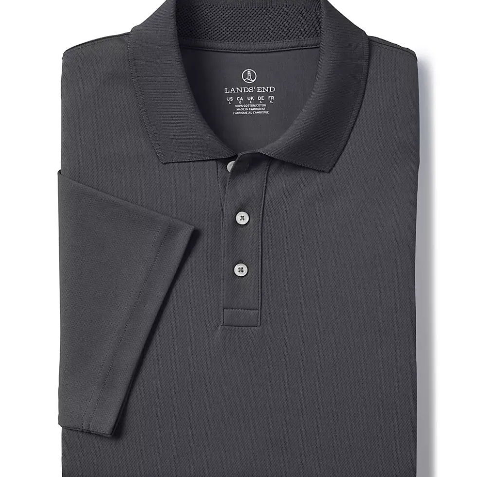 School Uniform Men's Short Sleeve Solid Active Polo Shirt