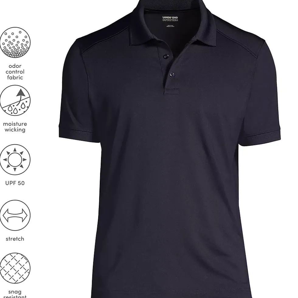 School Uniform Men's Short Sleeve Rapid Dry Active Polo Shirt