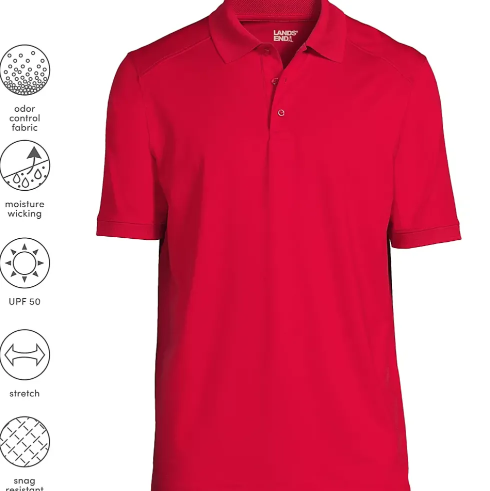 School Uniform Men's Short Sleeve Rapid Dry Active Polo Shirt