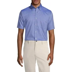 School Uniform Men's Short Sleeve Buttondown Oxford Sport Shirt