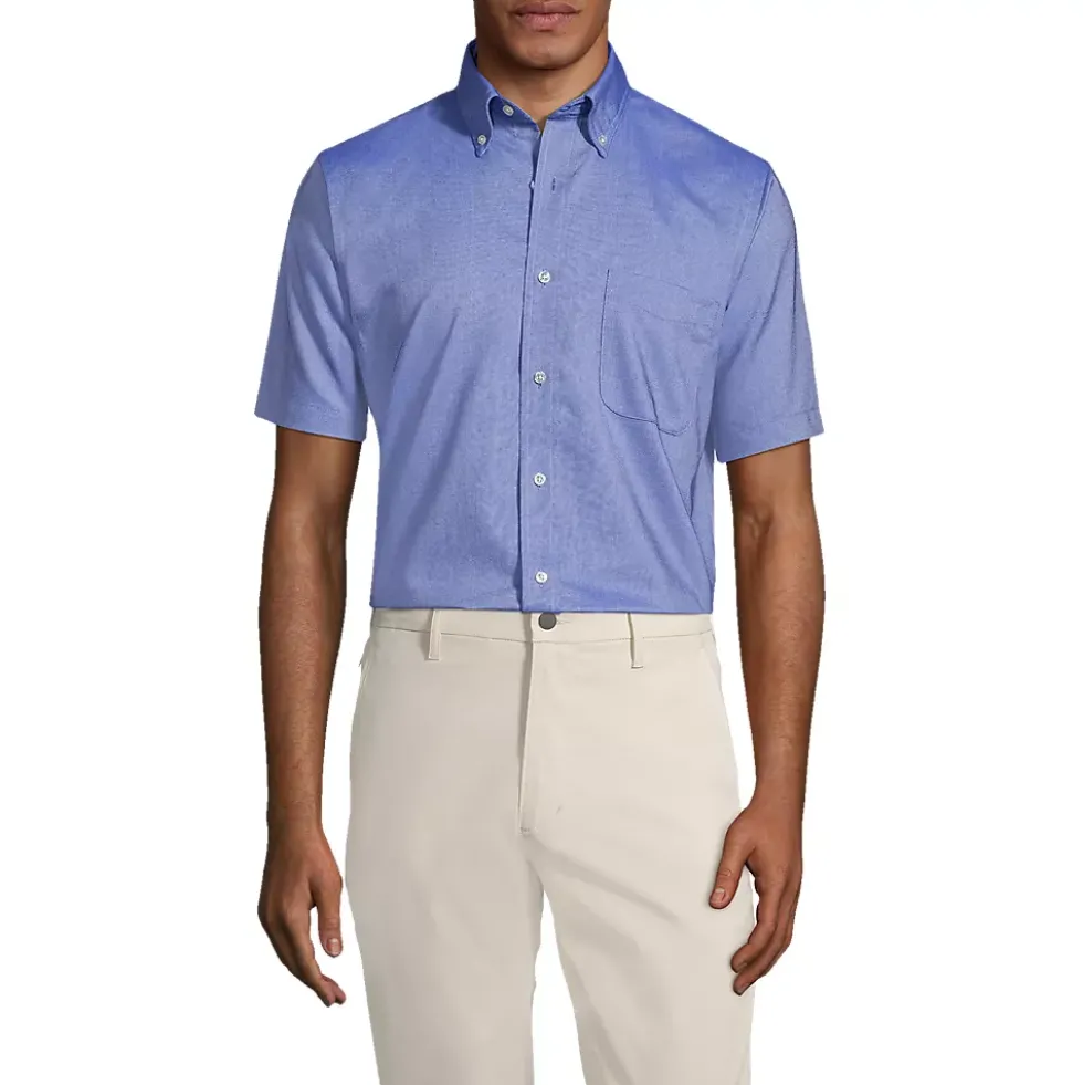 School Uniform Men's Short Sleeve Buttondown Oxford Sport Shirt