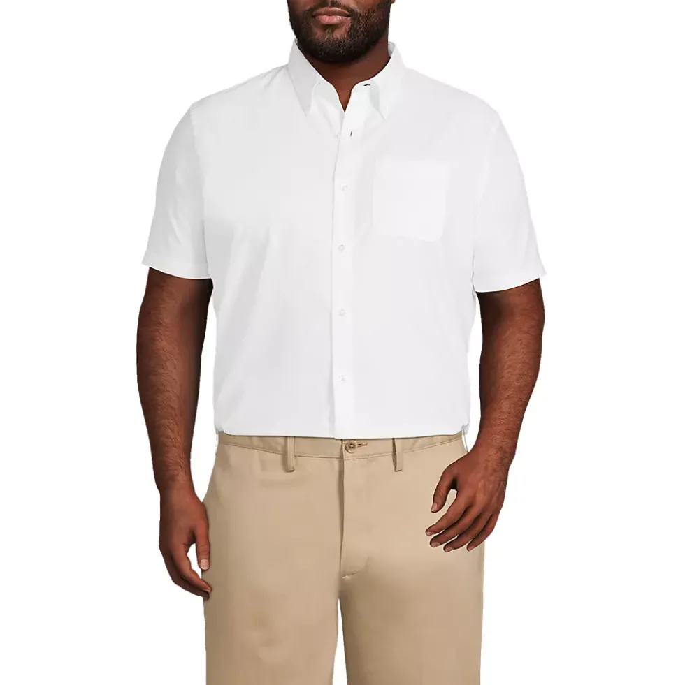 School Uniform Men's Short Sleeve Buttondown Oxford Sport Shirt