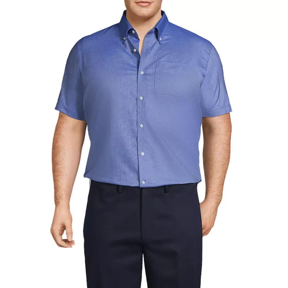 School Uniform Men's Short Sleeve Buttondown Oxford Sport Shirt