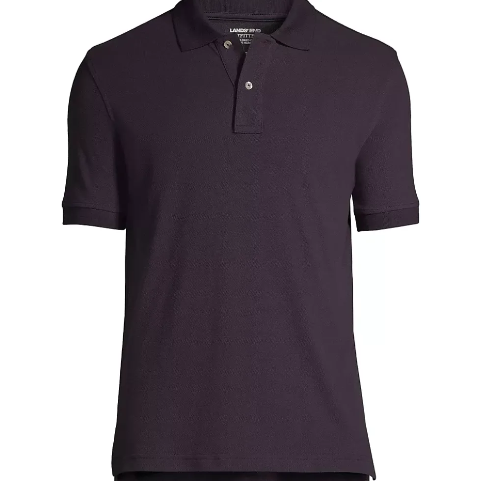 School Uniform Men's Short Sleeve Tailored Banded Mesh Polo Shirt