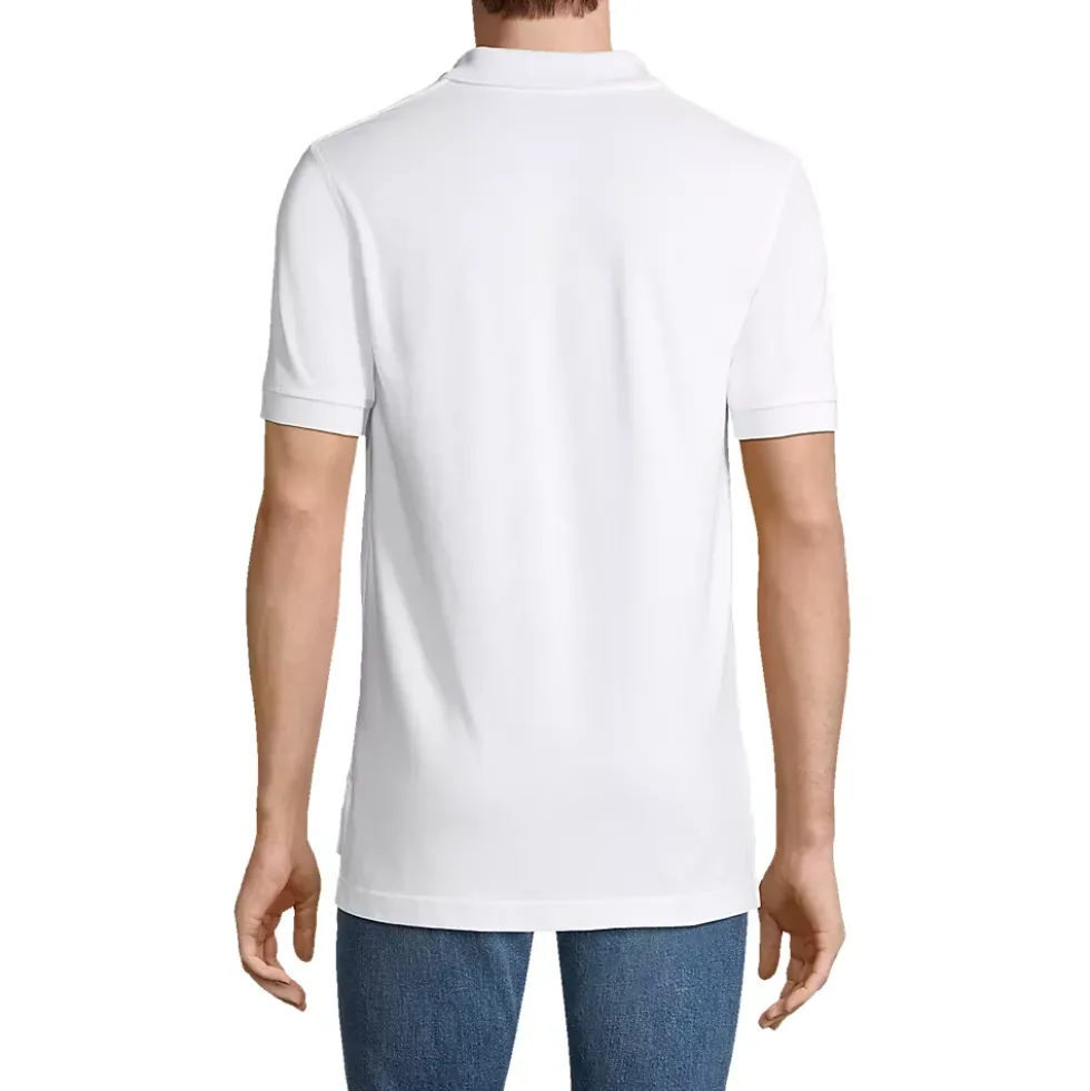 School Uniform Men's Short Sleeve Tailored Banded Mesh Polo Shirt