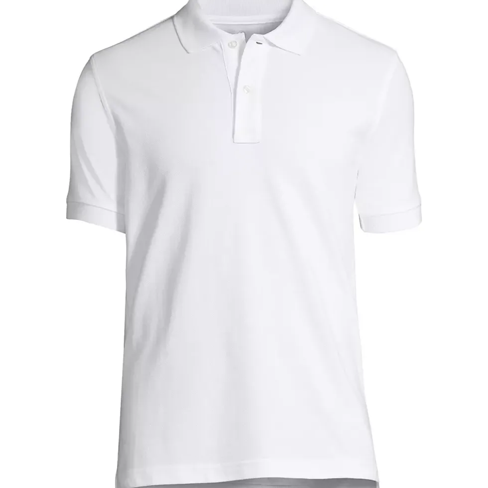 School Uniform Men's Short Sleeve Tailored Banded Mesh Polo Shirt