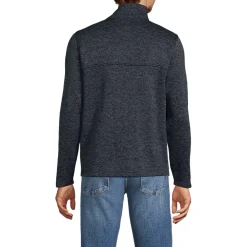 School Uniform Men's Sweater Fleece Snap Neck Pullover Jacket