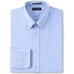 School Uniform Men's Tailored Long Sleeve No Iron Buttondown Pinpoint Shirt