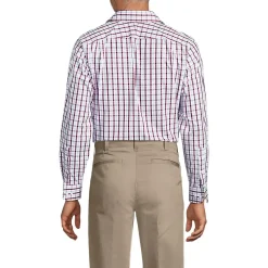 School Uniform Men's Tailored Fit Straight Collar Patterned Broadcloth Shirt