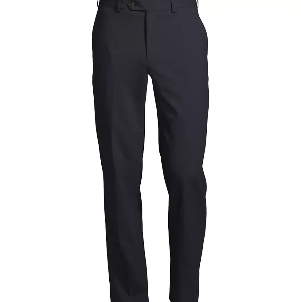 School Uniform Men's Washable Wool Tailored Plain Front Trousers