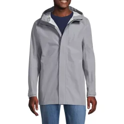 School Uniform Men's Waterproof Hooded Packable Rain Jacket