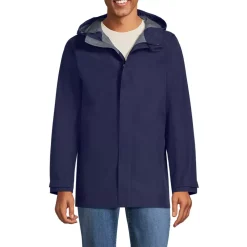 School Uniform Men's Waterproof Hooded Packable Rain Jacket