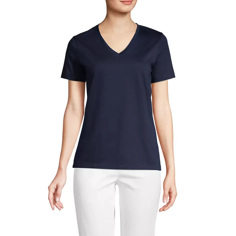 School Uniform Supima Cotton V-Neck T-Shirt