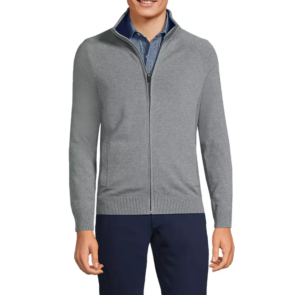 School Uniform Unisex Cotton Modal Full Zip Sweater Jacket