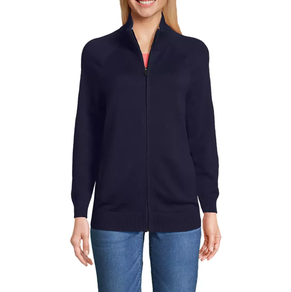 School Uniform Unisex Cotton Modal Full Zip Sweater Jacket