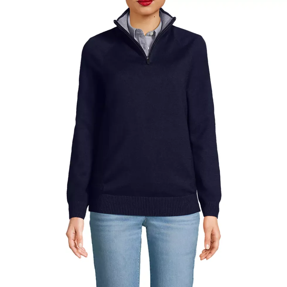 School Uniform Unisex Cotton Modal Quarter Zip Sweater